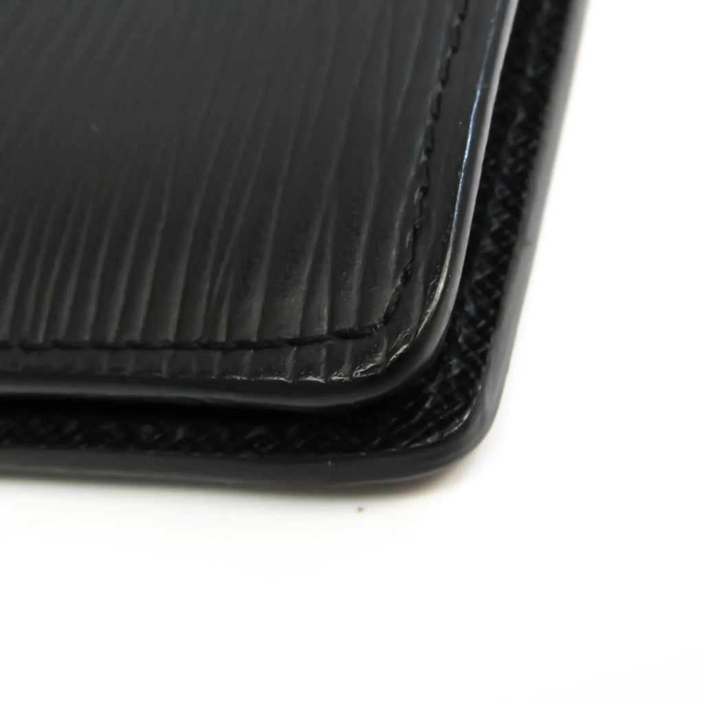 Portefeuille (Good) M60622 (bi-fold) Epi Brazza Men's Leather Pre-Owned Wallet Noir Epi Long
