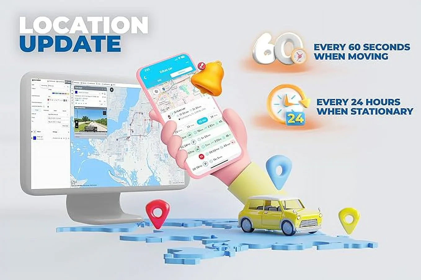 Device, Car Month Devices 2 Tracker Portable Tracker, Tracker Theft GPS with Magnetic Waterproof and Ready-to-Use Life. Vehicles, Long Tracking LTE Real-Time GPS Hidden for Alert Battery