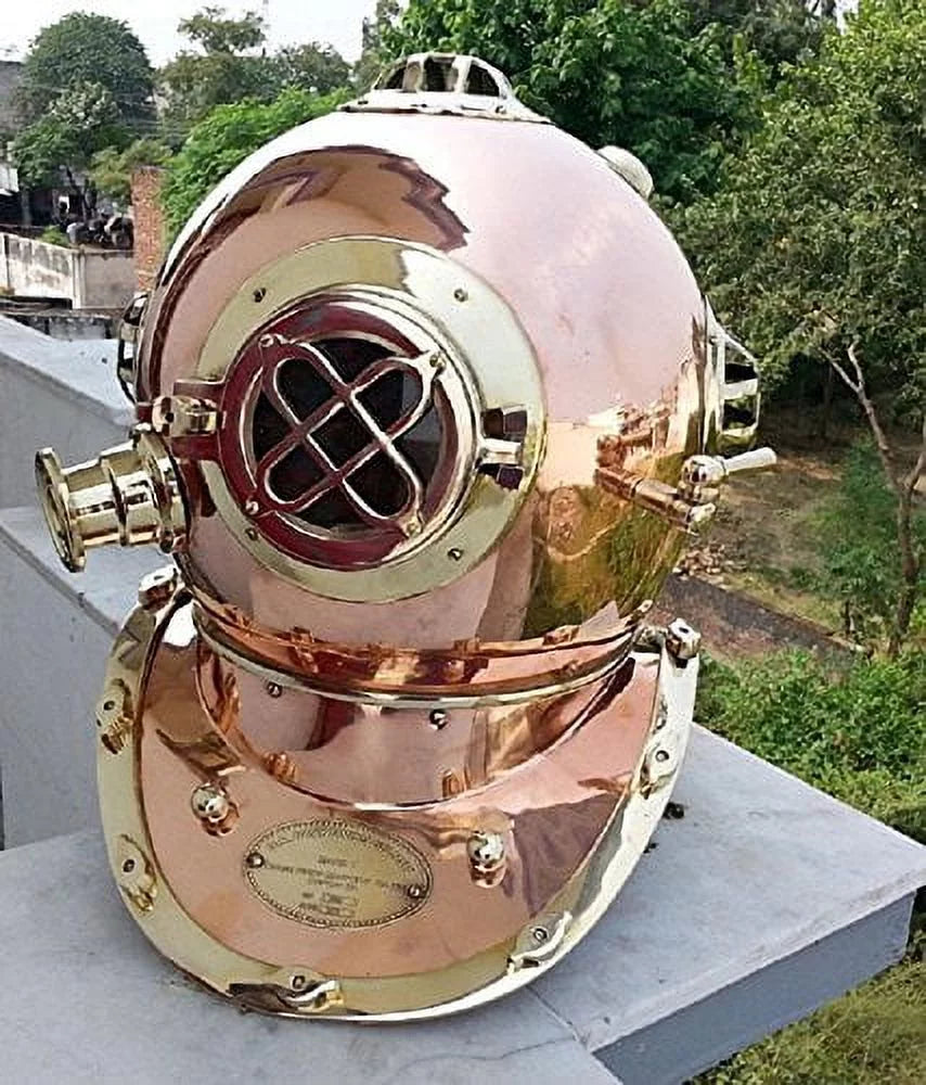 Navy Gift N NauticalMart Antique US Copper Divers Diving Vintage Helmet Brass