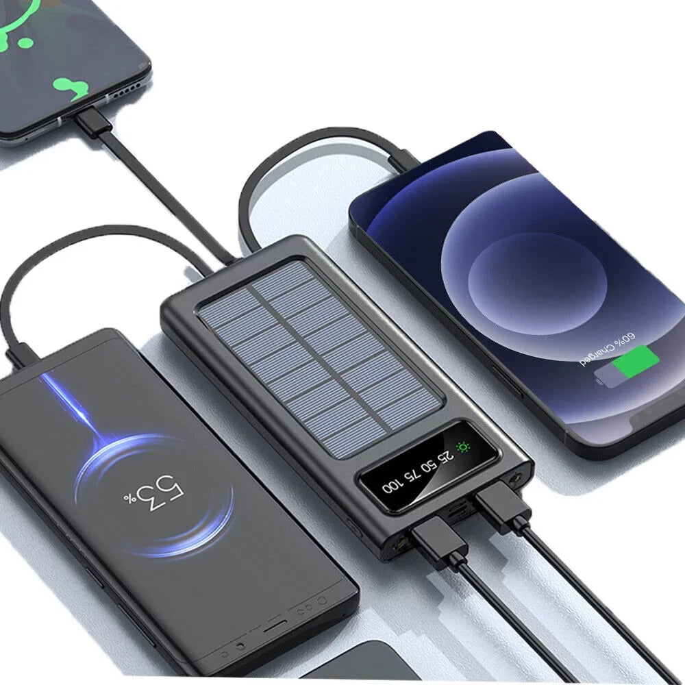 9000000mAh Portable External Bank Power Waterproof Solar Battery Charger
