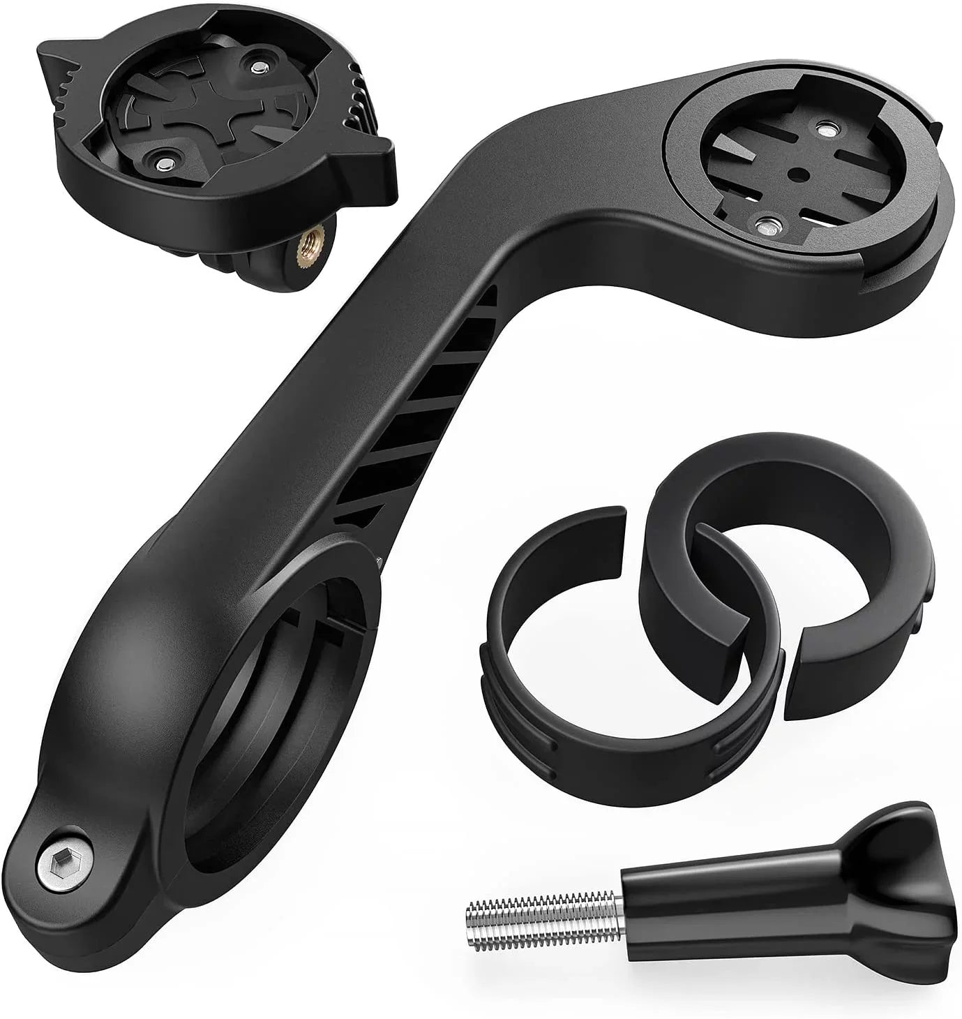 with Garmin Mount to Edge Friction Bike Adapter and Flush Flange Out GPS Quarter-Turn Compatible Front Mount