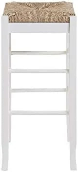 Stool Of Rush 2 Stationary White 29" In Square - Bar Set