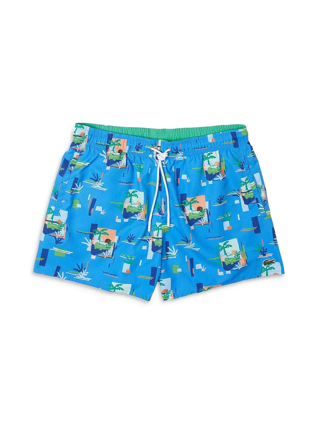 Swim Trunks Drawstring Mens Printed Lacoste
