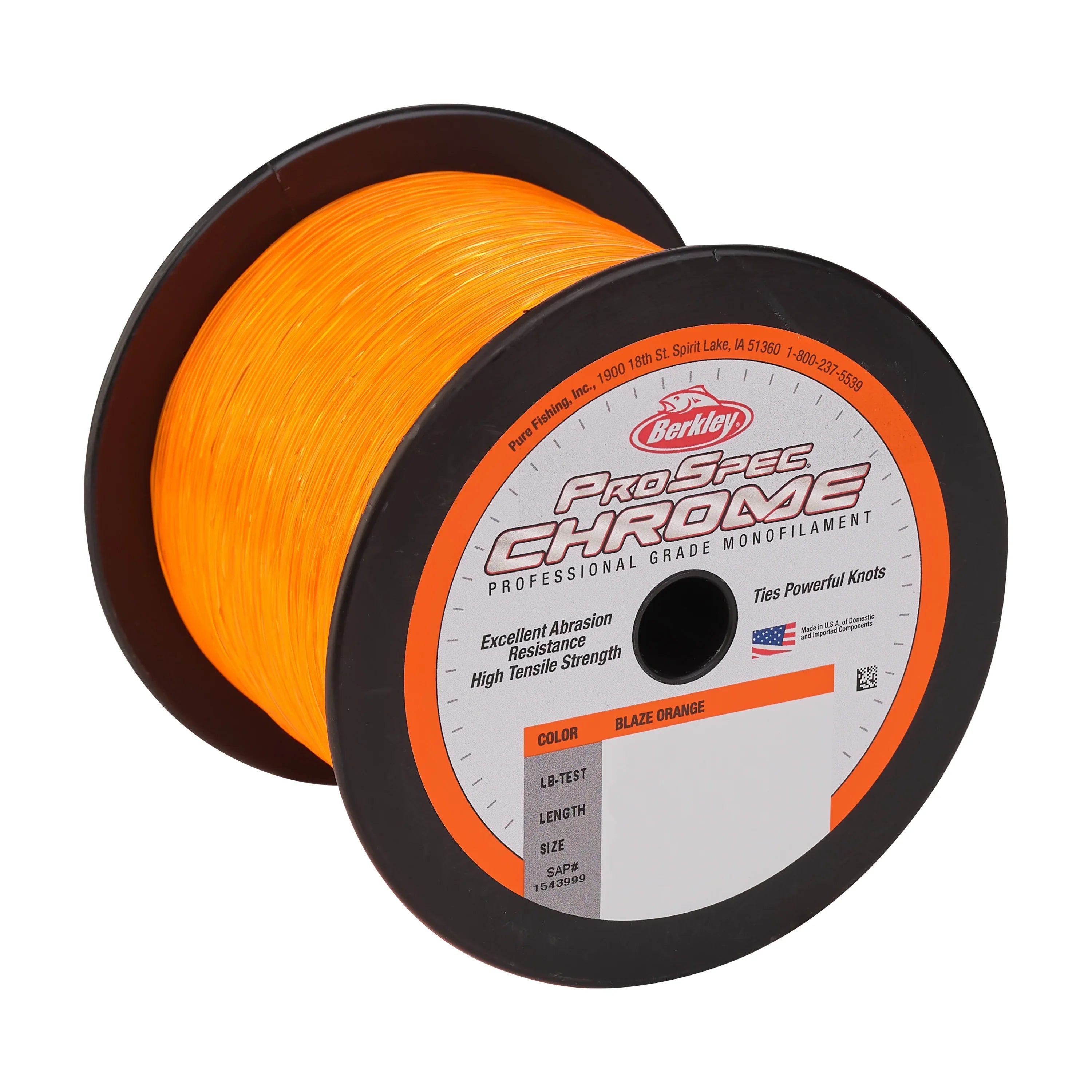 Chrome, Blaze Fishing 16lb ProSpec Line 7.2kg Orange, Berkley