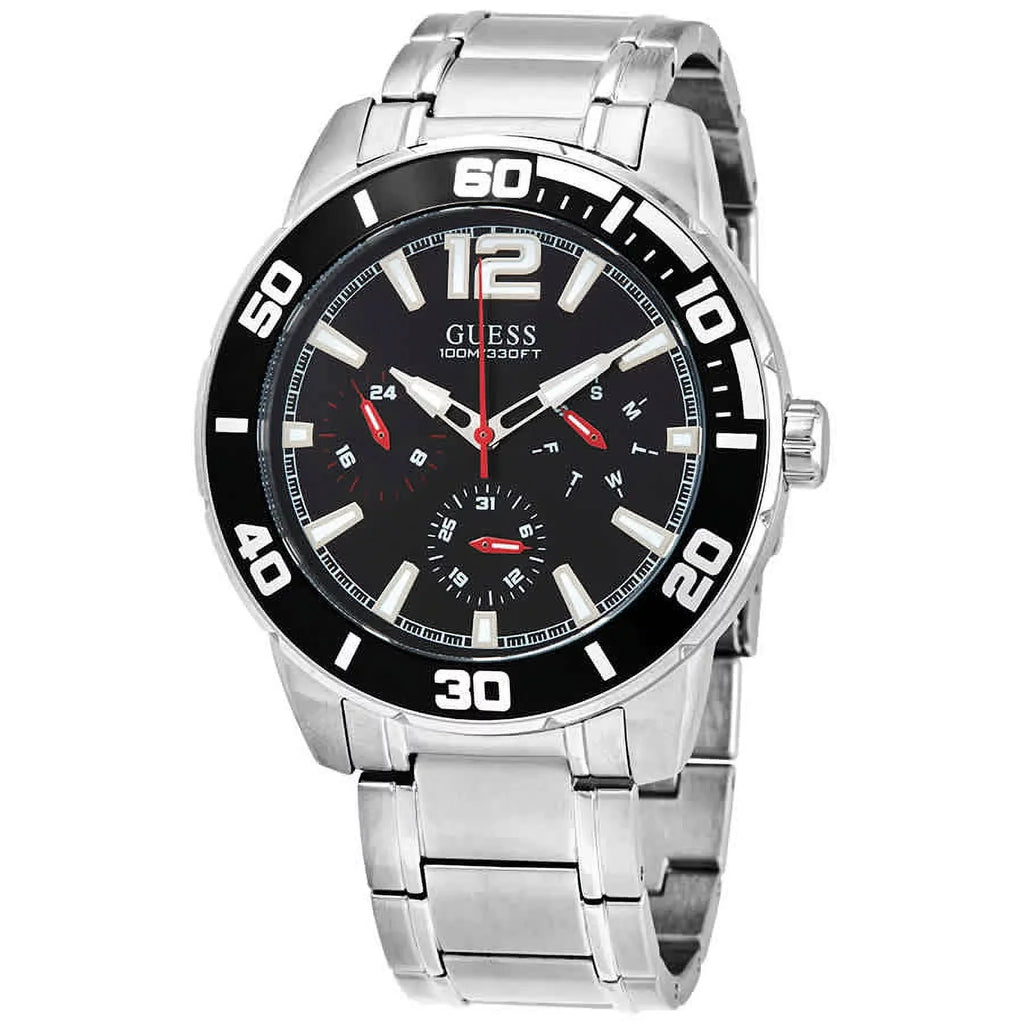 Guess Black Men's Trek Watch W1249G1 Quartz Dial
