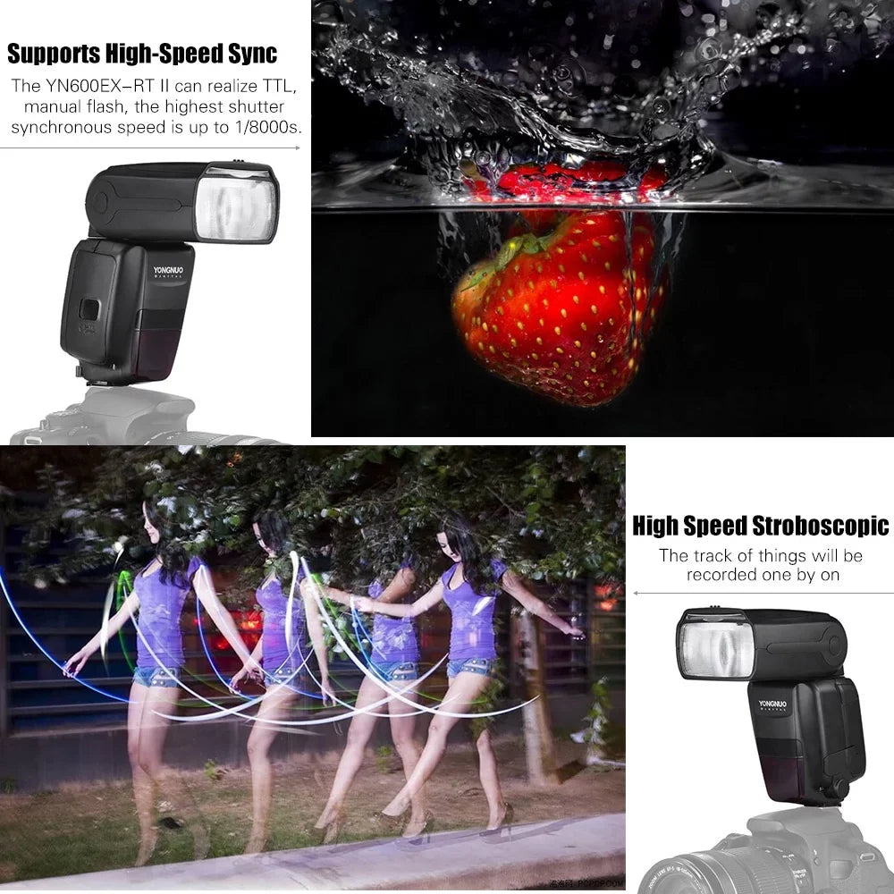 2.4G Support Camera Flash Creative II as Professional Wireless TTL YN600EX 600EX HSS Auto/ 1/8000s Canon Master for II YN6000 Manual RT RT GN60 YONGNUO YONGNUO Speedlite RT Zooming EX