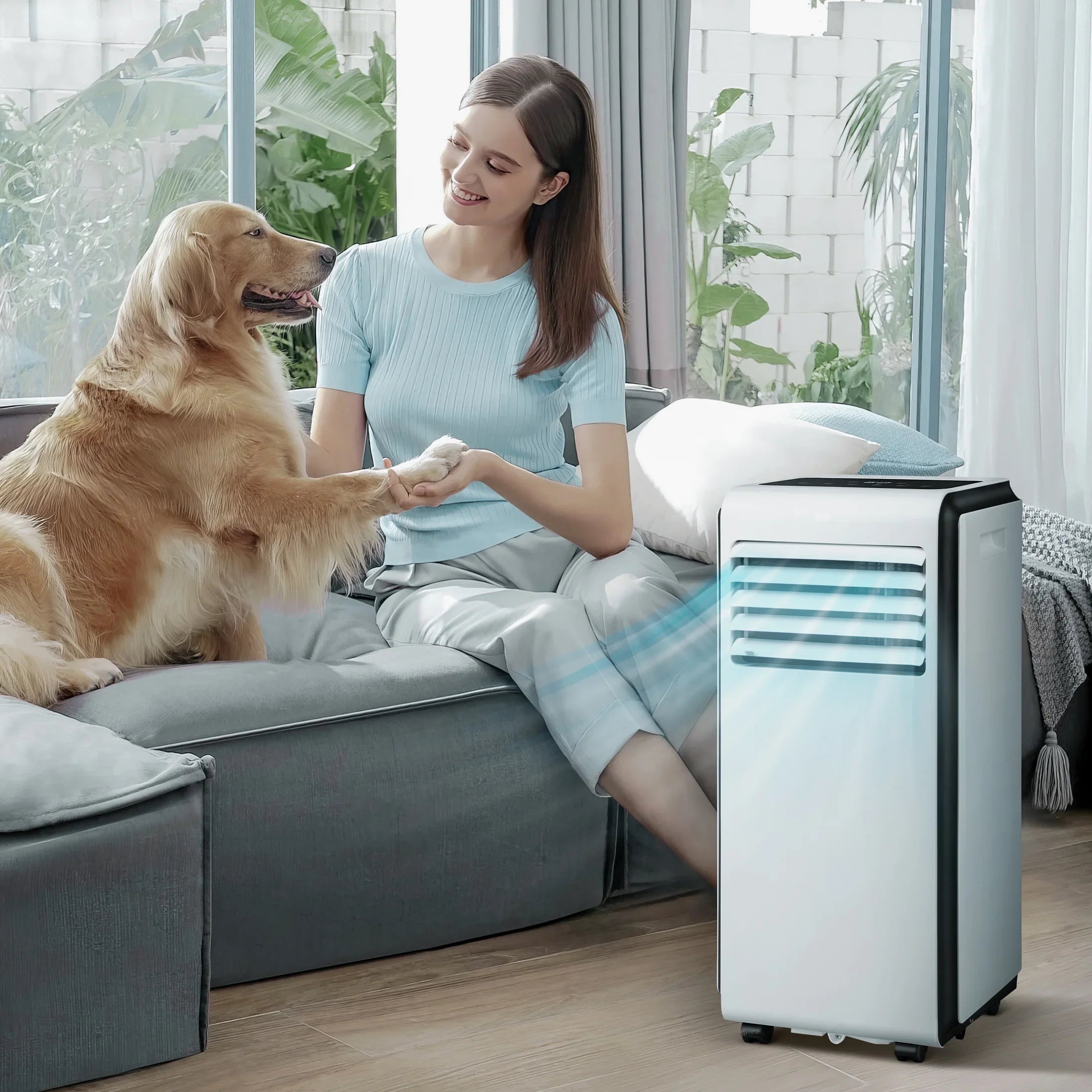 AC with Conditioner, 6,000 ASHARE) 24-Hour Portable 3 in BTU BTU 1 Fan, Dehumidifier, Timer (10,000 KISSAIR Air