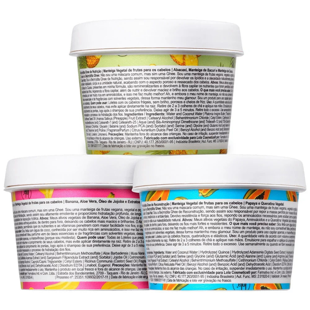 Lola Ghee Kit Cosmetics Chronogram Capilar Be(M)dita 3x100g/3x3.5fl.oz