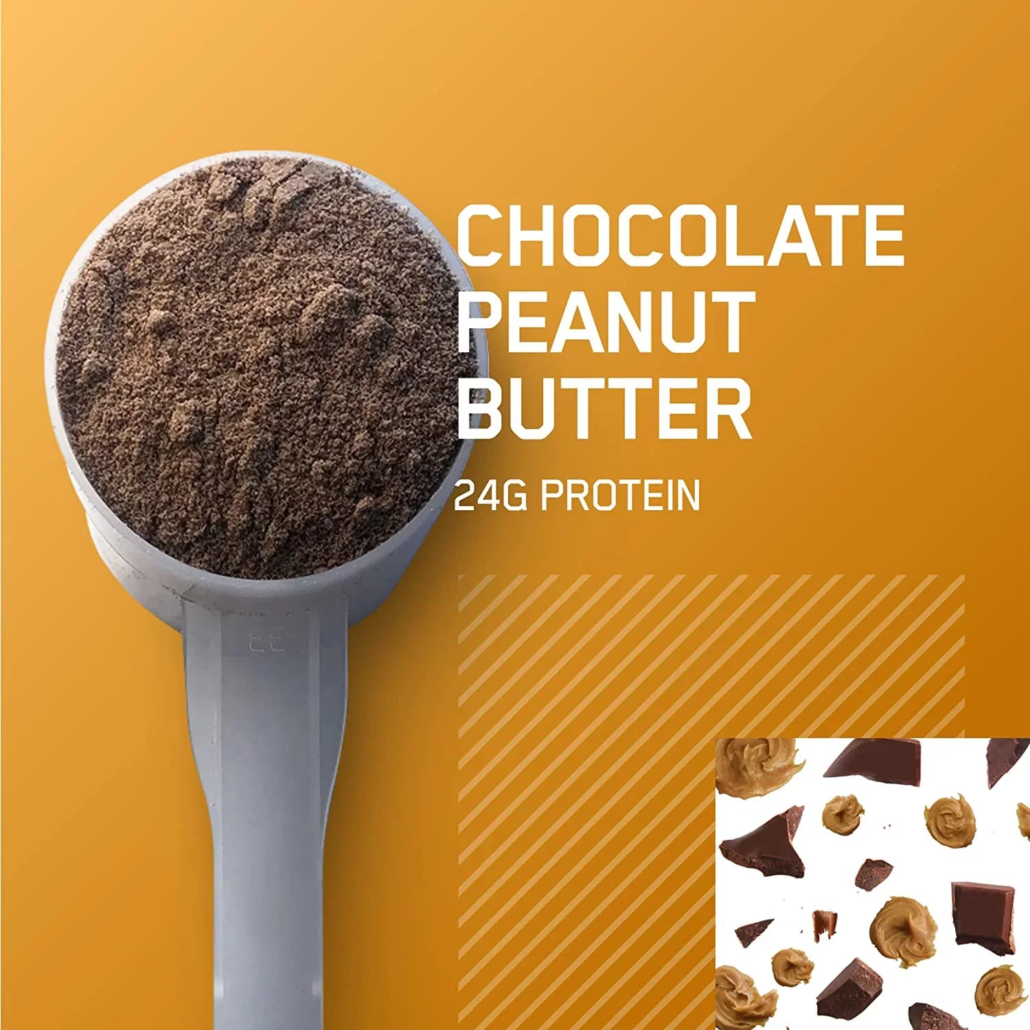 Nutrition, 24g Peanut Optimum Standard 1.87 Powder, Protein Chocolate lb Casein, 100% Butter, Gold