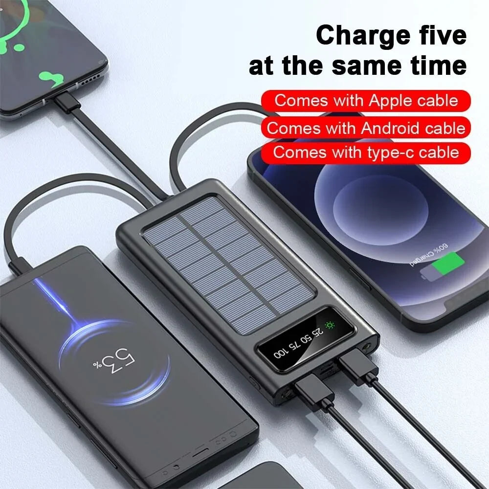 9000000mAh Portable External Bank Power Waterproof Solar Battery Charger