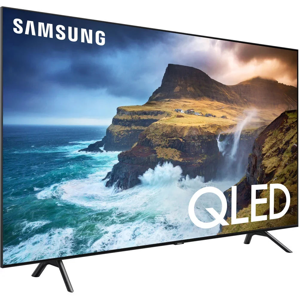 Flat QN65Q70RAFXZA Bundle HDMI Kit Q70 Screen Smart 65 and Wall 60W with Soundbar UHD Model Cable, QLED Surge Cleaner 2019 inch 2x 6-Outlet Mount Subwoofer, 4K with Adapter, TV