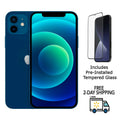(Refurbished) 12 Restored (T-Mobile Blue Glass iPhone Only) 64GB A2172 Pre-Installed w/ Tempered