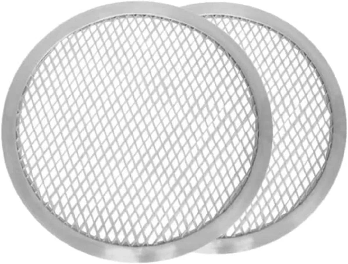 Tray Aluminum Kitchen Screen Pizza Home Baking Seamless Pizzeria Rim- & Pizza Tray Round Bakeware Restaurants Pizza of Baking 2 Round TrueCraftware- 18” Screen Pan Set for