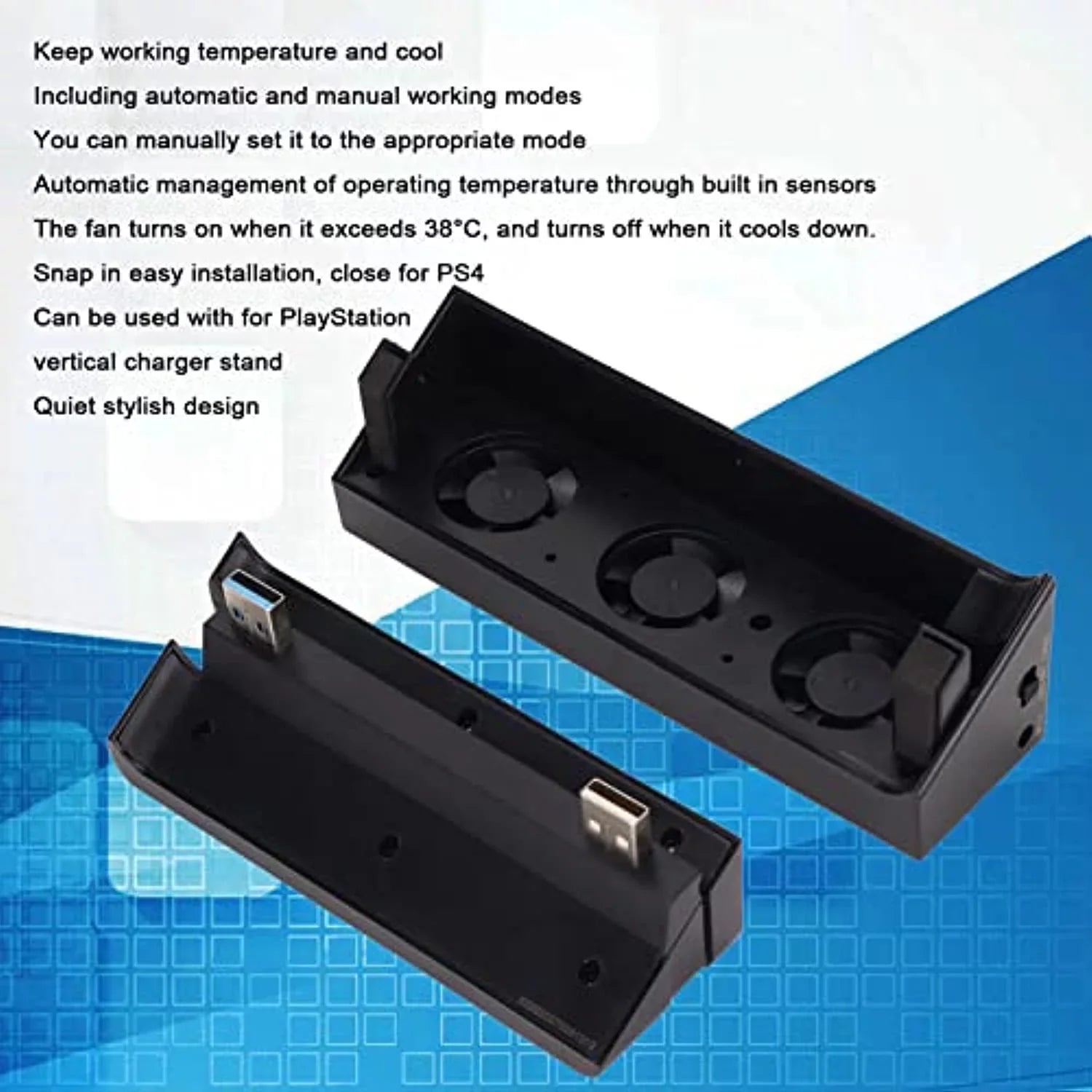 Gaming Game Fan With Fan Intelligent Hub Ps4 Cooling Host Usb Slim Console Console For Port For 4 Automatic Hub, Slim & Ps4 Cooling