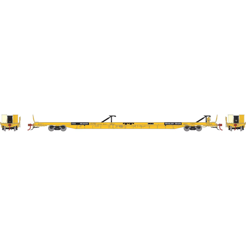HO ATHG69597 TTX/Yellow Vehicles Trailer Athearn F89F #153221 HO
