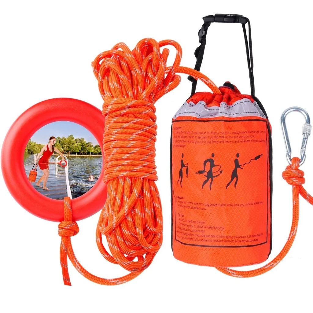 Raft Rope, Device of Kayaking Aid Equipment Rescue Safety and Throw Feet with for First Rafting, for liquid and 70 Boat Bag