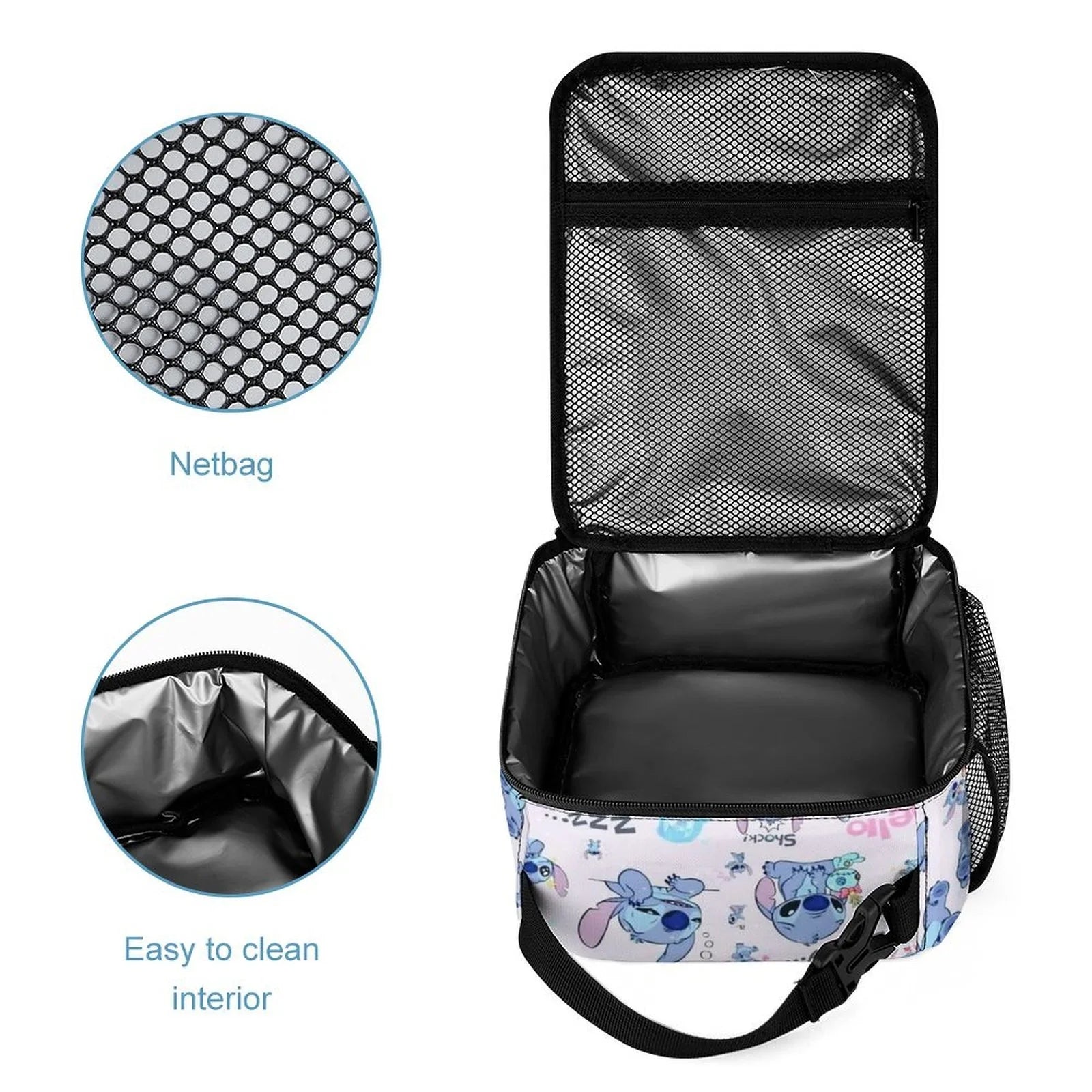 Portable Adult Tote Boys Cooler Kids Insulated For School Bag Bag Handbag Office Lunch Lilo Thermal Bento Stitch Girls