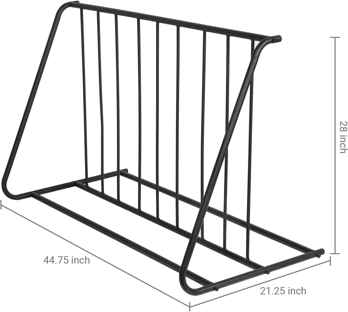 Bike Bicycle YGDU 6-Bicylce Black Holder, Capacity Stand/Grid Rack Double-Sided Steel Storage Parking Pipe