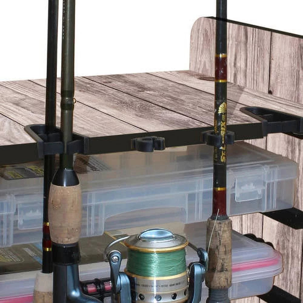 a 4 Rod Creations - Rod Box Storage Racking 14 with Design Capacity Rush Wire Features & Rack System Creek Sleek & Clips Utility Dual Fishing