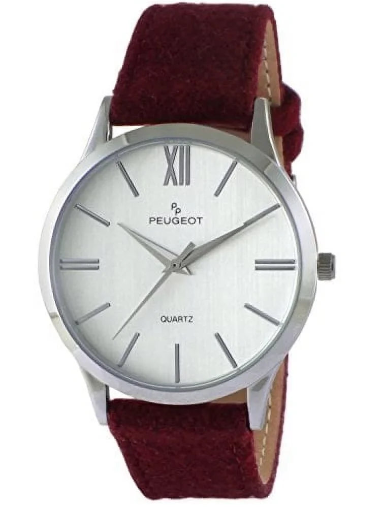 Case Silver Wool Watch Wine Strap Slim