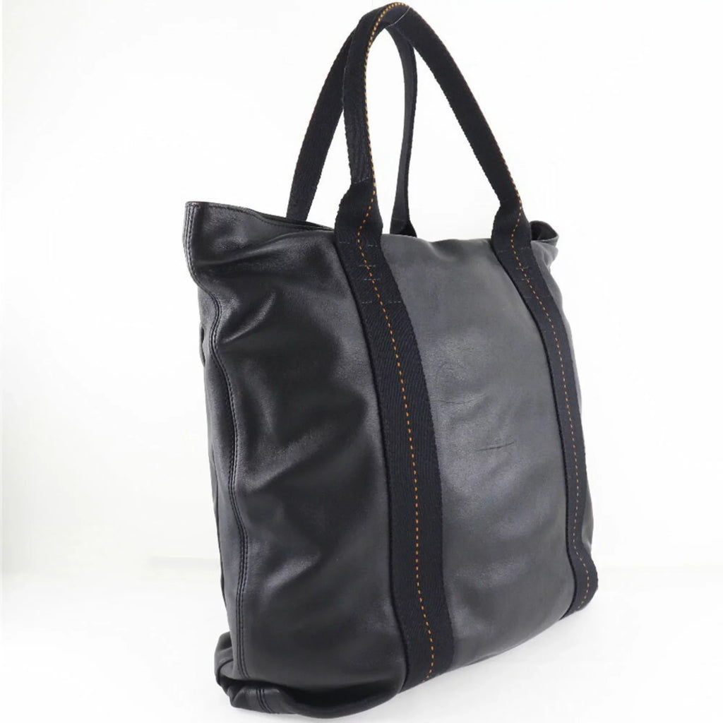 Caravan Voderma (Fair) Unisex Vertical Pre-Owned Hermes PM Bag Black Tote