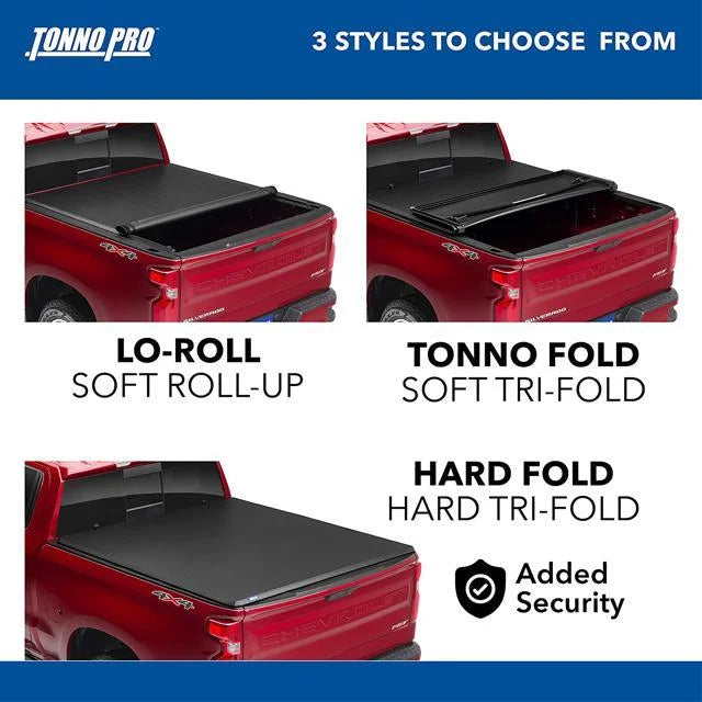 Tonno - Bed Hard 6' | HF-562 Bed Truck Fold, 2023 2016 Cover Hard | Fits 2" Tonneau Tacoma Pro (73.7") Toyota Folding