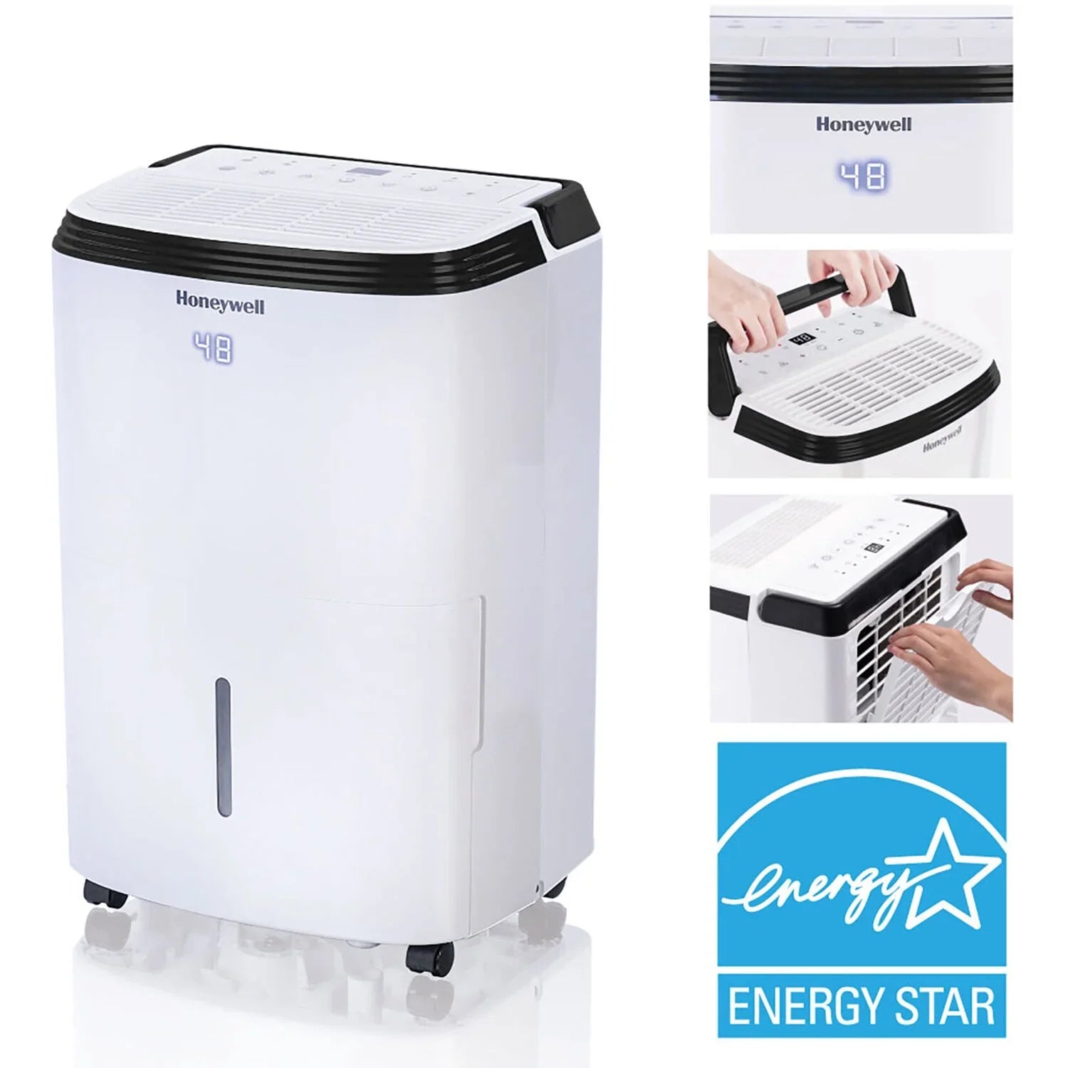 Filter Energy Star Honeywell with Washable 30-Pint Dehumidifier