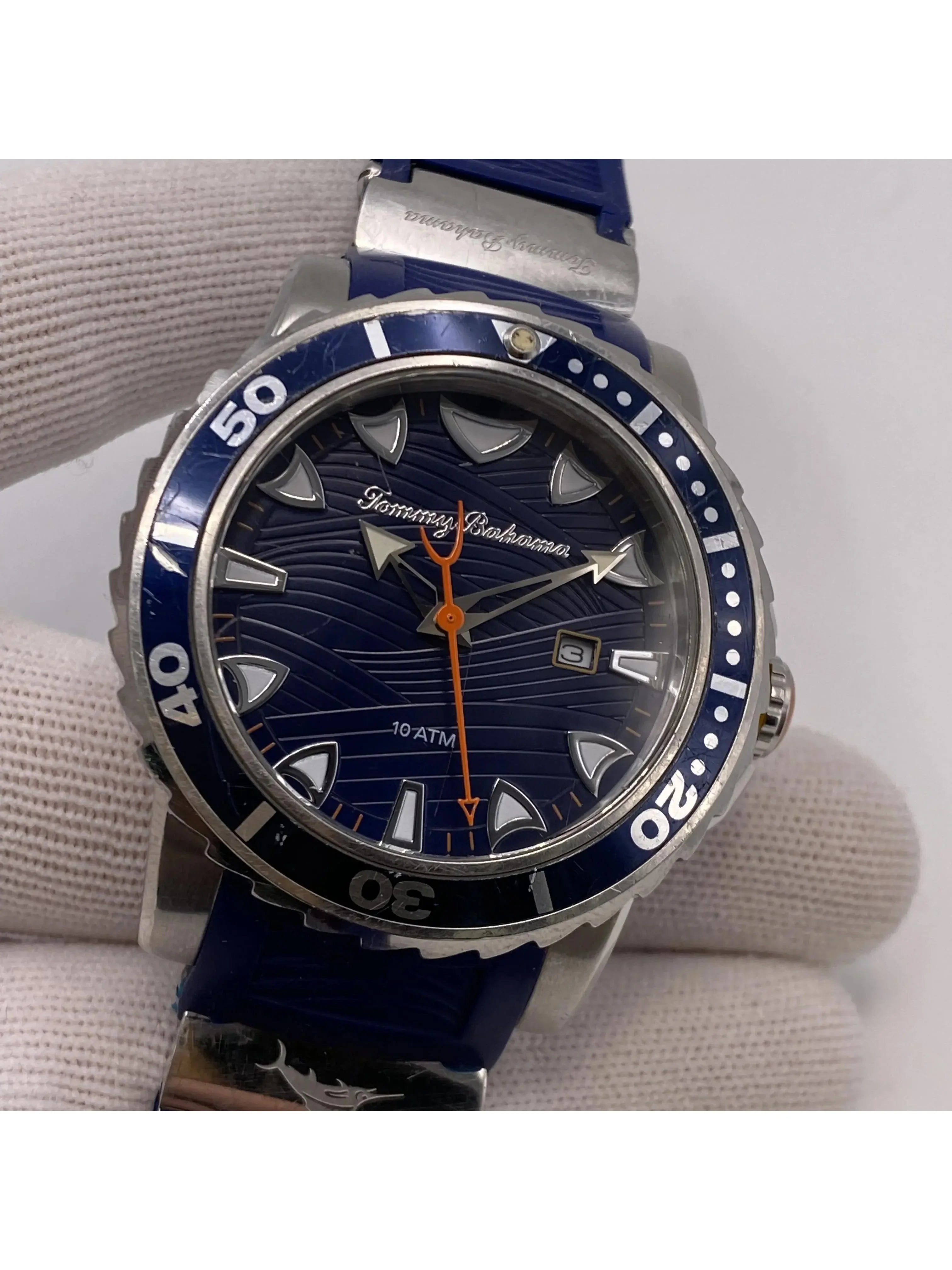 (Good) Steel Tommy Bahama Mens TB00101-01 Quartz Watch Pre-owned