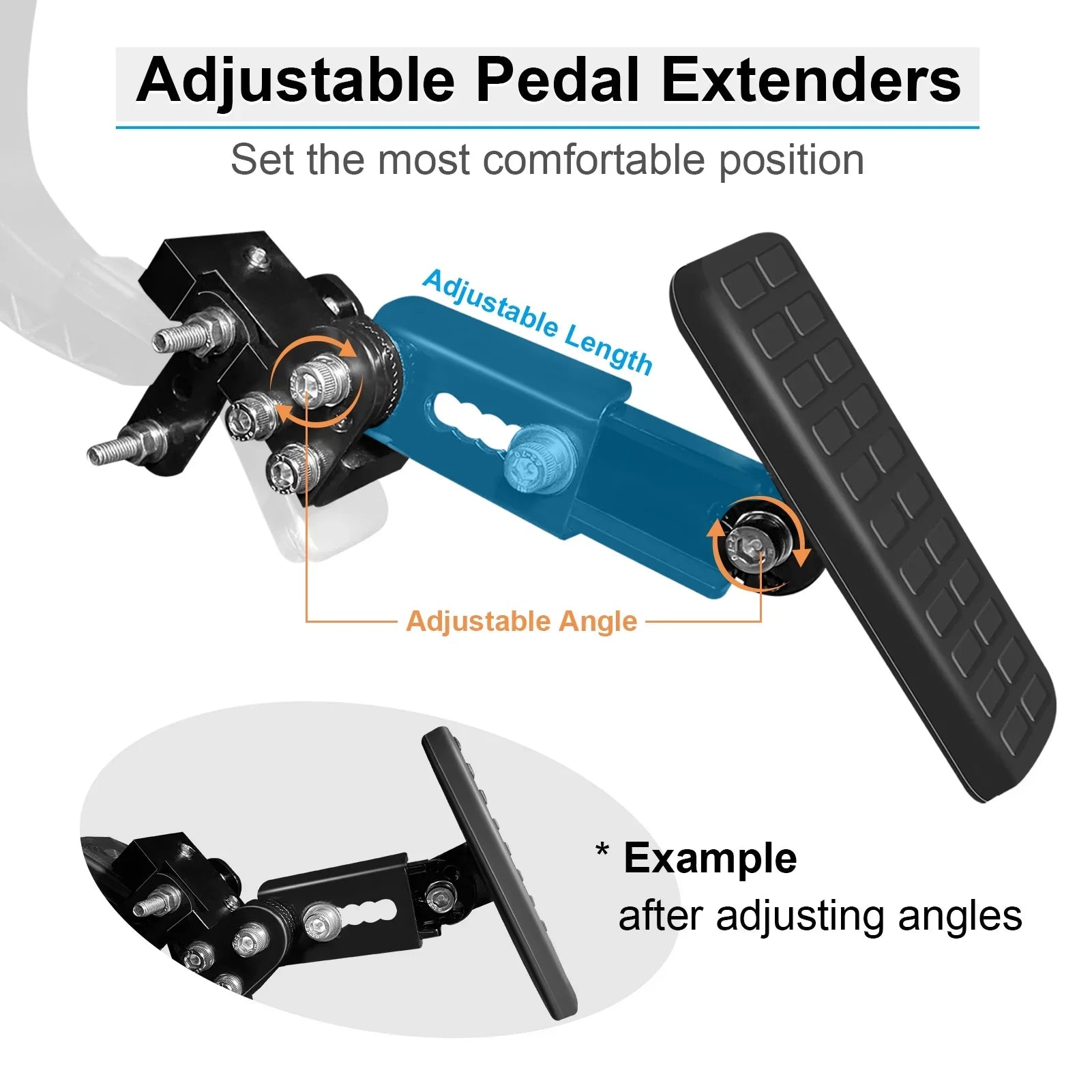 Drivers and People Cars Brake Short Gas Black DriFeez Pedal Length for Adjustable Extenders and Angle, Driving