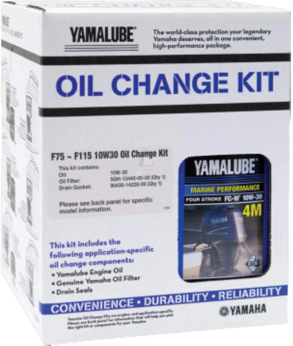Outboard LUB-MRNMD-KT-11 Kit, 4) Yamaha Motor; F75 LUBMRNMDKT11 F115 10W-30 - (Pack Change Of Oil