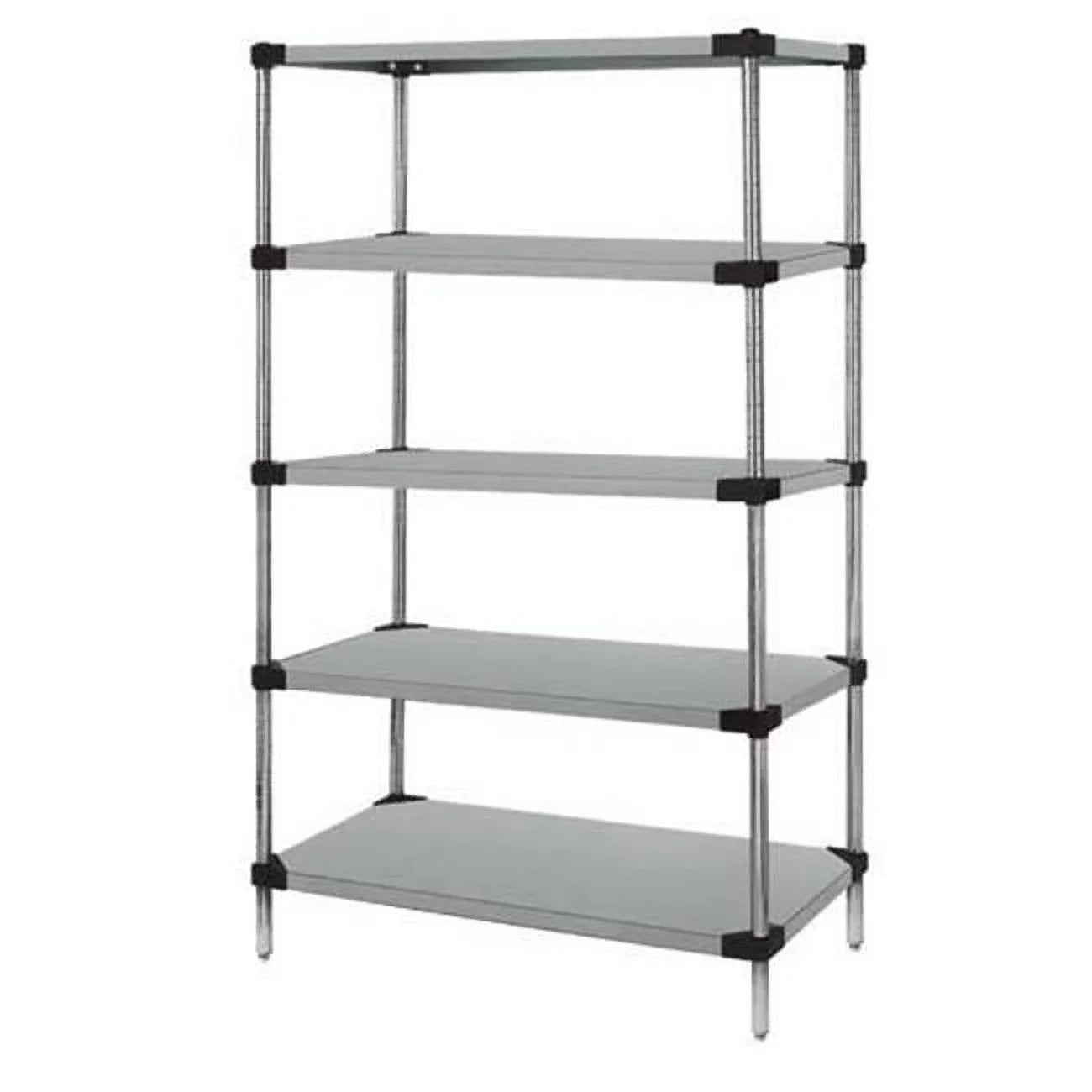 Stainless 86 in. Storage 5-Shelf Units Solid 54 x - Quantum Starter 14 x Steel, WRS5-86-1454SS