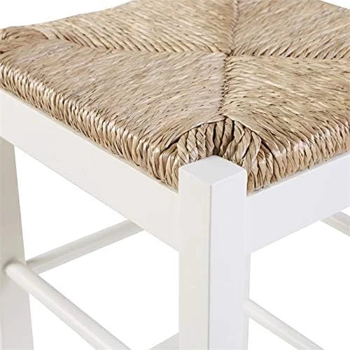 Stool Of Rush 2 Stationary White 29" In Square - Bar Set