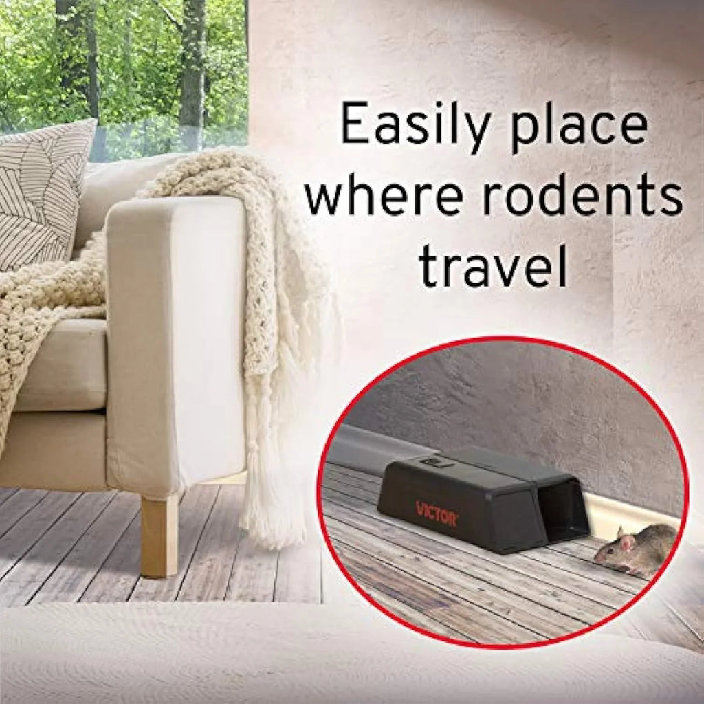 No See M250S Trap Upgraded Electronic Indoor 1 Touch, Trap,Black No Mouse Victor -
