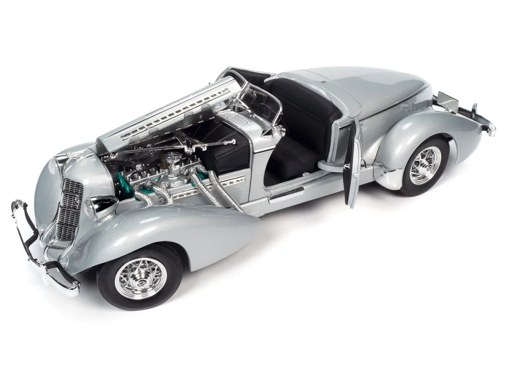 Haze World 1/18 by 1935 Gray 851 Speedster Diecast Car Auburn Auto Model
