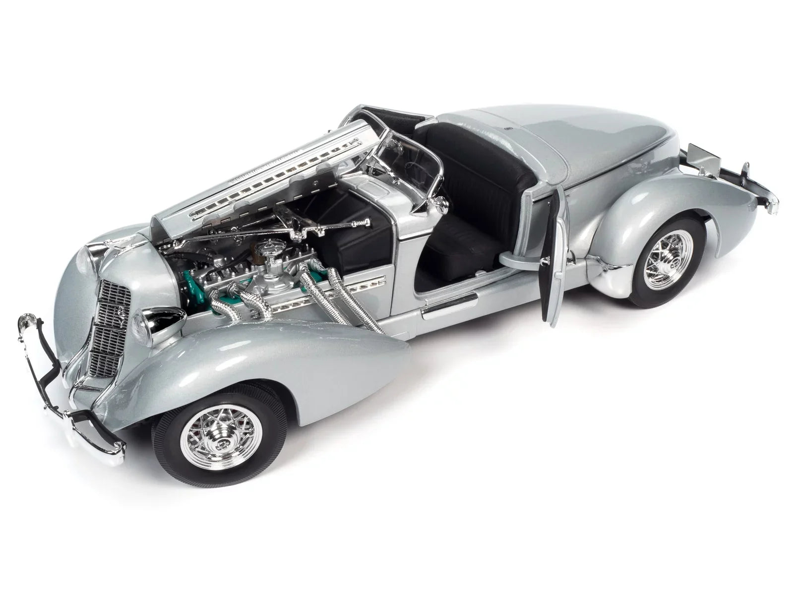 Haze World 1/18 by 1935 Gray 851 Speedster Diecast Car Auburn Auto Model
