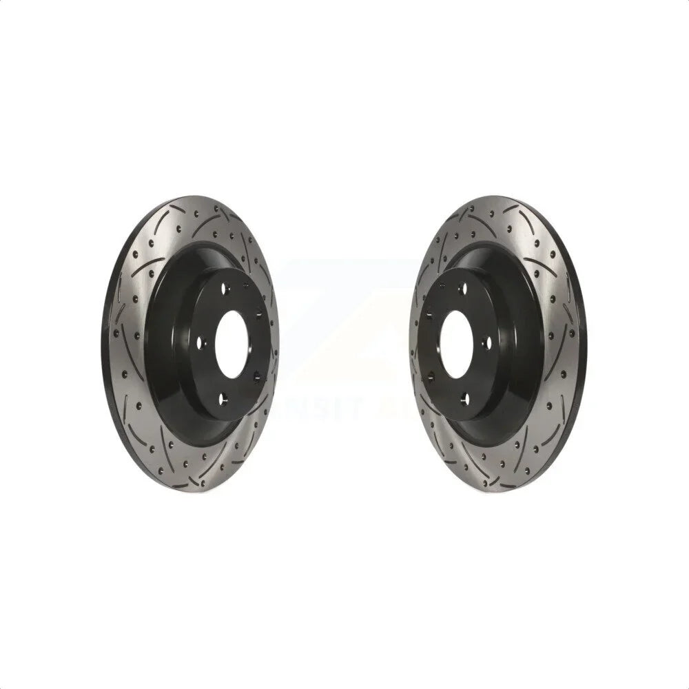 CX-5 For EV Pair Coated Brake Mazda Rotors MX-30 Slotted CX-30 Drilled KD-100187 Rear Disc