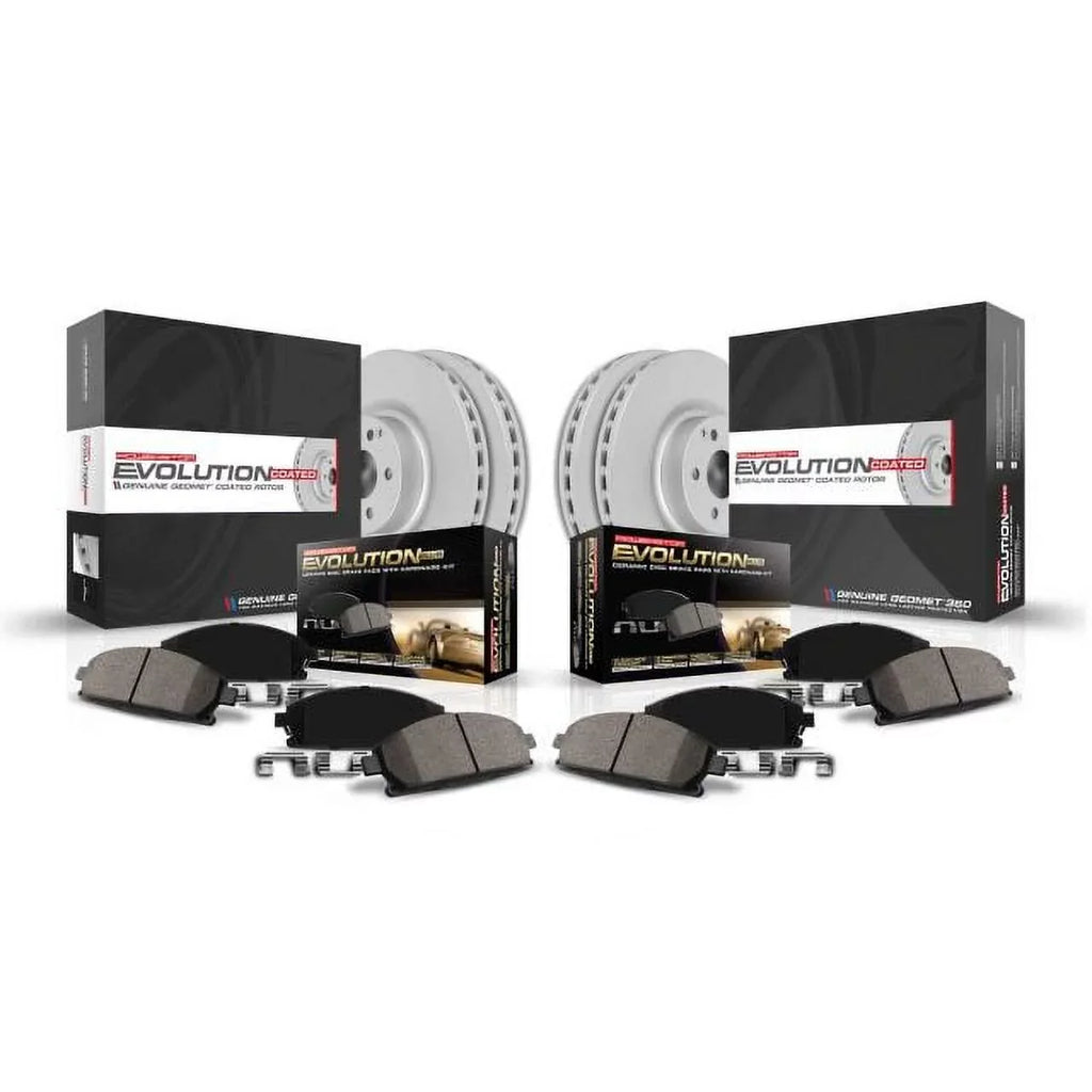2019 Highlander Coated Geomet Front Kit Fits & Rear Brake CRK5828 Power Toyota Stop