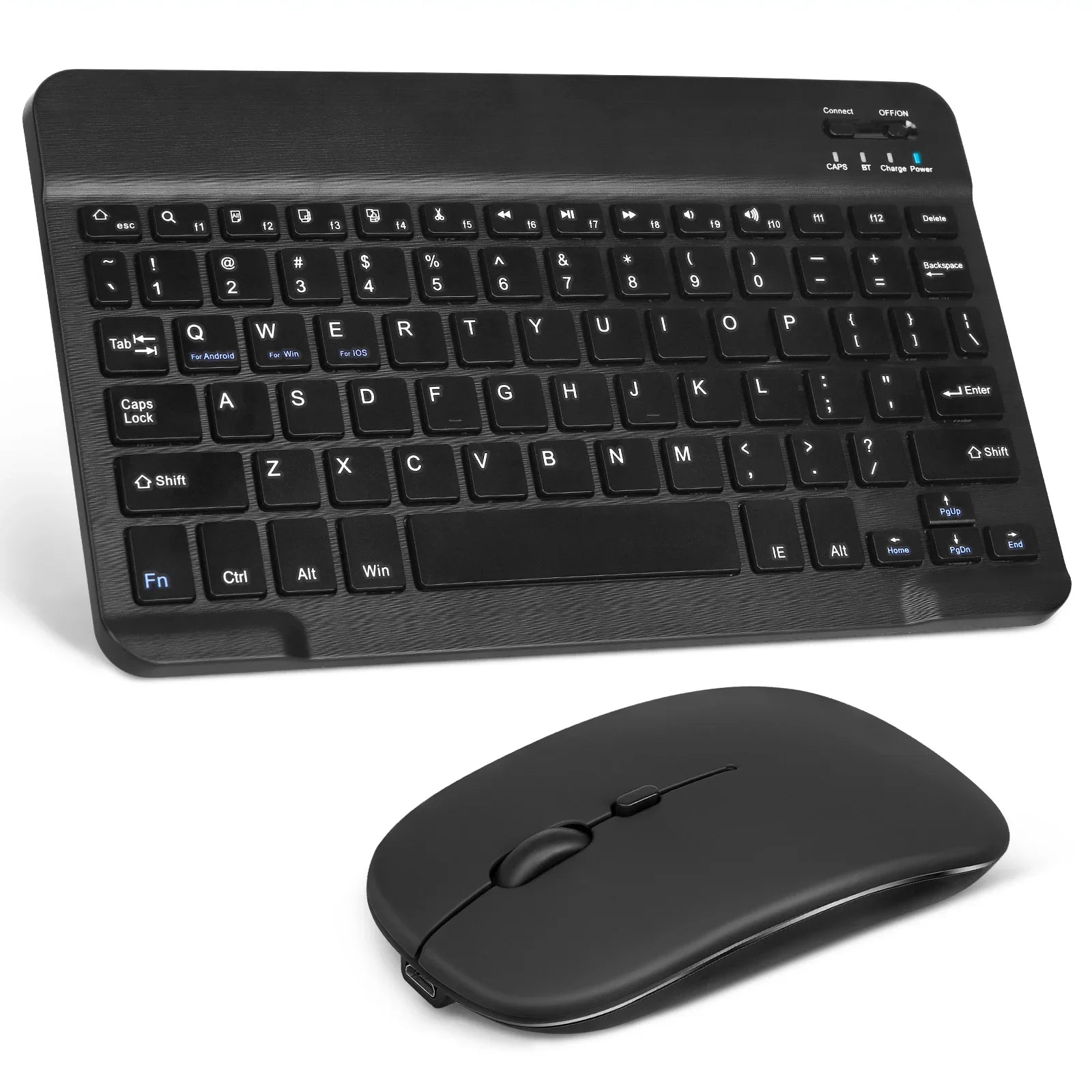 Bluetooth Rechargeable Ergonomic Black Enabled Ultra Combo Bluetooth Pro and Mouse Keyboard Keyboard All - Slim and Axon 30 5G and Mac/Tablet/iPad/PC/Laptop ZTE Onyx Full-dimension Mouse for