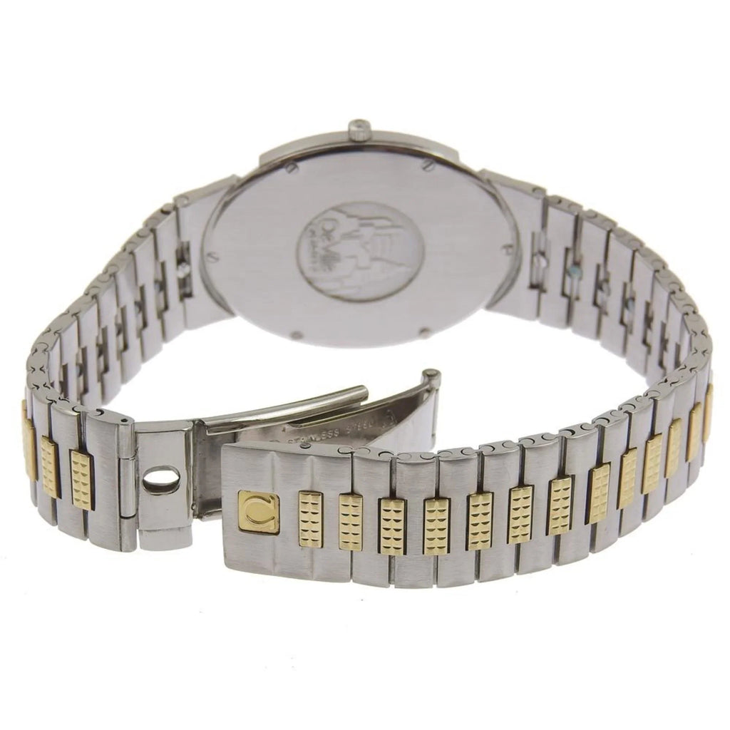 Steel Ville Omega Pre-Owned Dial Watch Made Boys Swiss De (Fair) Silver Silver/Gold Quartz OMEGA Stainless