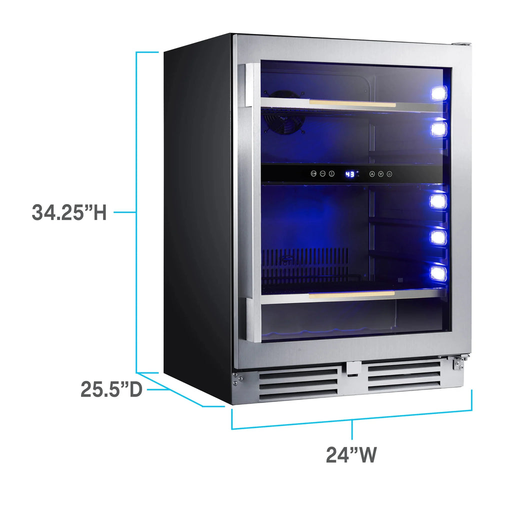 Series Stainless (ARFSE55R3S) Avanti Capacity, ELITE Center, Beverage 125 in Steel Can
