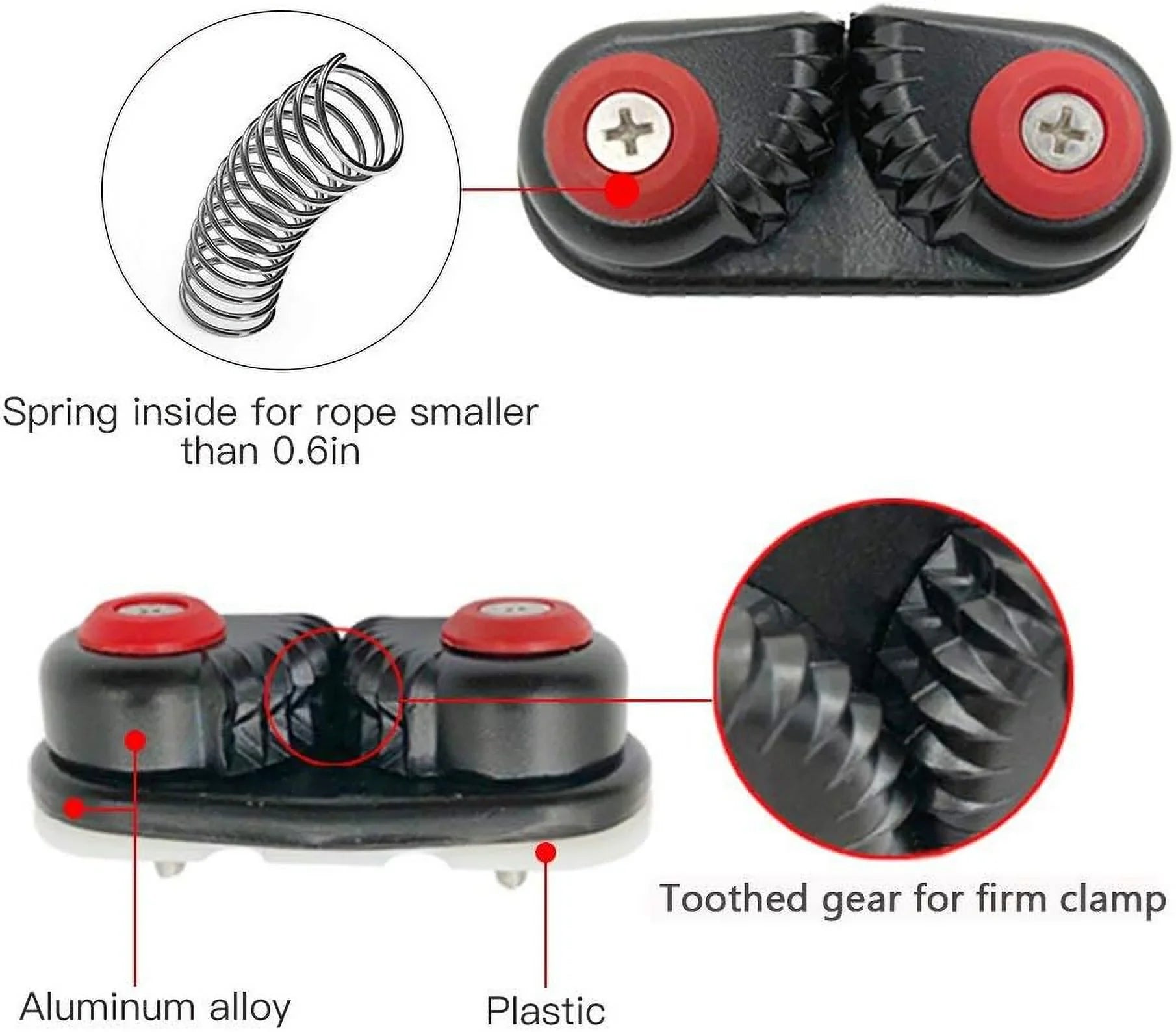 Fast Cleats Lixada Aluminum Cleat Entry Cam Cam Cleats 2PCS Sailing Canoe Dinghy Kayak Boat Kayak Boat