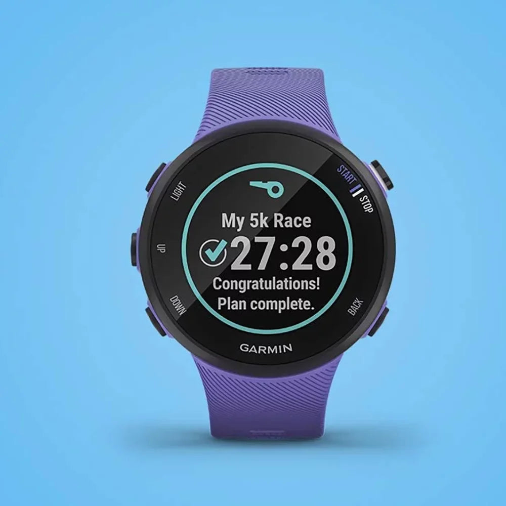 Smartwatch Bundle 45S - (WEYV, Heart 010-N2156-01 Suite Running GPS Yoga (Refurbished) (Iris) Vibes, Restored Fitness Rate Burn) Forerunner Monitor & Garmin With Daily Wellness