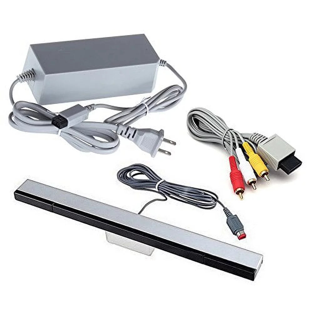 Adapter Motion Wired Wii Sensor Set, Av Wii Wii Cable, Ac And Replacement Block, Power Jadebones Charging_Adapter Bar Jadebones For Cables