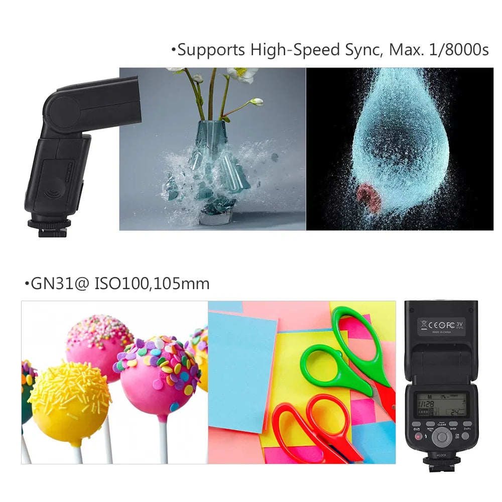 Flash A6000/ A6500 YONGNUO A7R/ TTL HSS A99/ Slave A58/ II/ 5600K A7S/ A7/ for Wireless 18000s Master Speedlite A6300/ GN31 A77 YN320EX