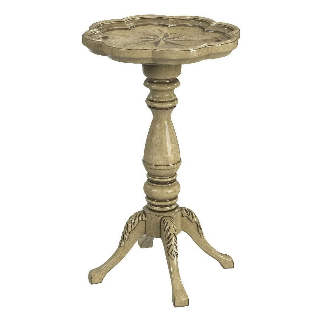 Antique Scalloped Butler Whitman Table Edge Accent Specialty Beige