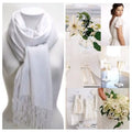 Wedding Set Bridesmaid Shawl, (White) Shawl Wrap, 10 Scarf Pashmina of Bridal Shawl,