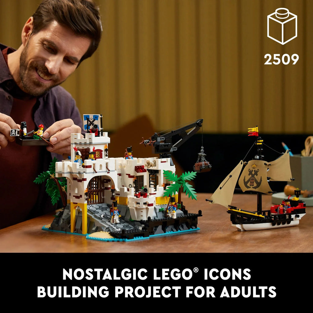 Nostalgic Fortress and Includes Building Décor, Gift Minifigures, Project, LEGO a Idea Rewarding Icons Office 10320 Ship Pirate Kit, Gift, Who 8 Love Home Adults Pirate Eldorado for