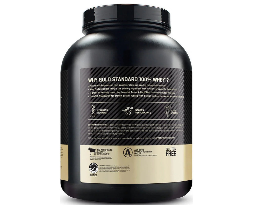 68 Protein Vanilla, Flavored Gold 100% 4.8 Servings Nutrition, Whey Optimum lb, Naturally Standard Powder,