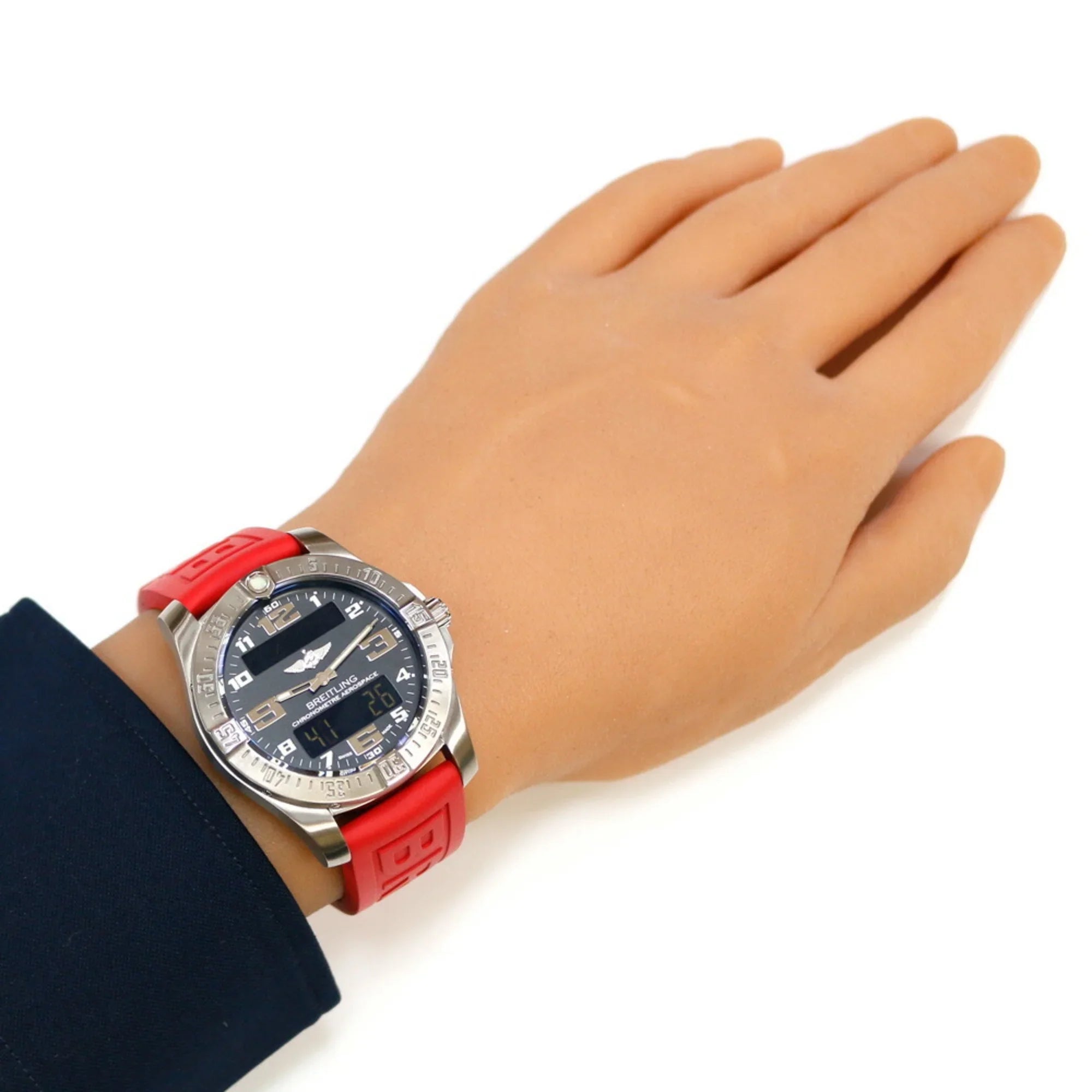 Quartz Breitling (Good) BREITLING E79363101B1E1 Evo Men's Aerospace Watch Pre-Owned Titanium