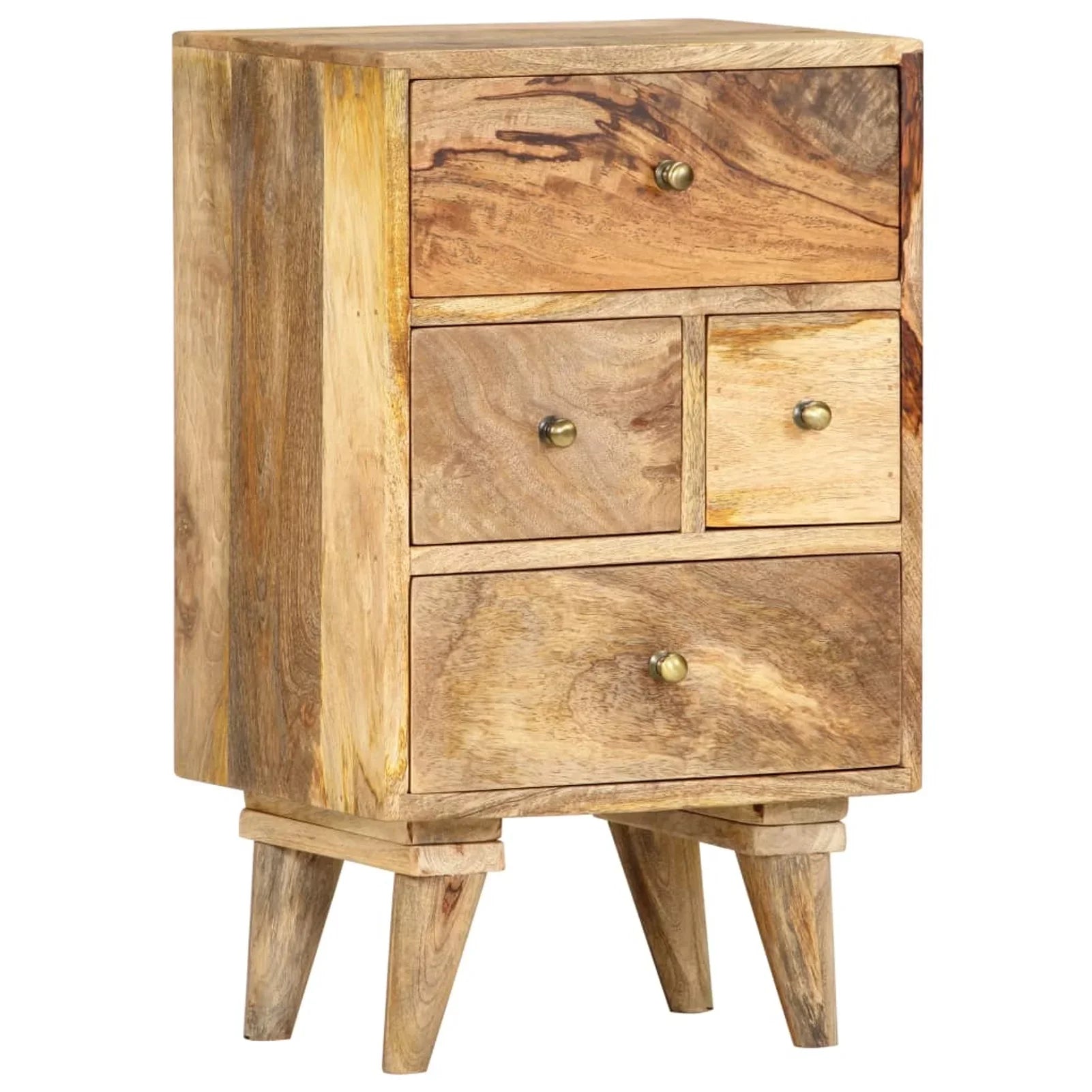 Bedside Dcenta 14.2"x11.8"x23.6" Wood Solid Cabinet Mango